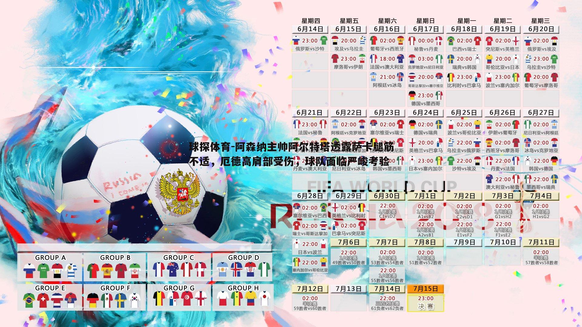 球探体育-阿森纳主帅阿尔特塔透露萨卡腿筋不适，厄德高肩部受伤，球队面临严峻考验